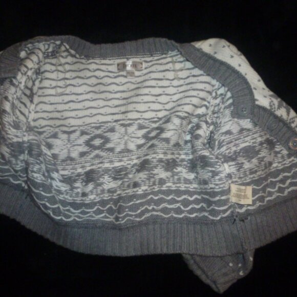 Decree Knit Button Cardigan Sweater -Deer Reindeer Snowflake Winter theme Sz XXL - Picture 11 of 12